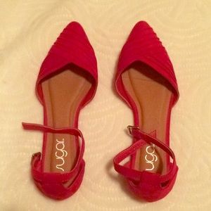 Red Sugar flat with ankle strap